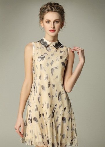 Light-colored dress style shape gentle temperament-03