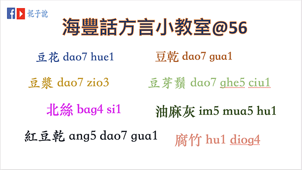 《海豐話方言小教室》（鶴佬話) 海豐話方言56@飲食用詞(1