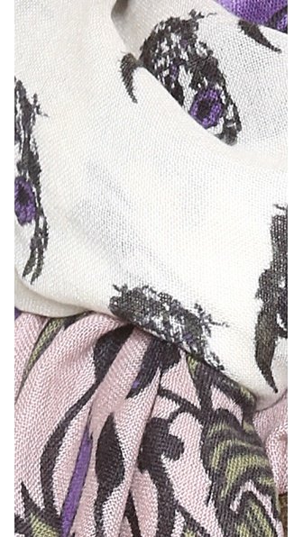 Flower Skull Cashmere Scarf2