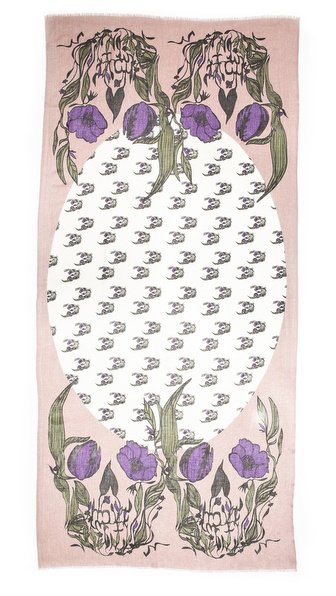 Flower Skull Cashmere Scarf