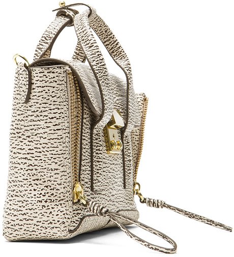 Pashli Mini Satchel in Antique White &amp; Military10