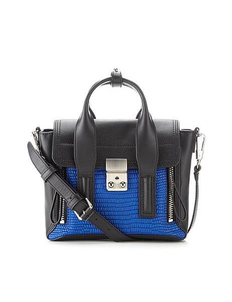 Mini Pashli Satchel in Cobalt &amp; Black4