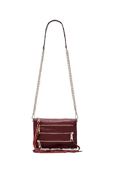 Rebecca Minkoff mini 5 zip burgundy5