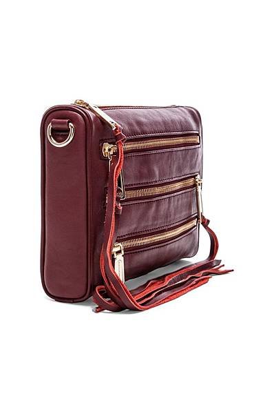 Rebecca Minkoff mini 5 zip burgundy3