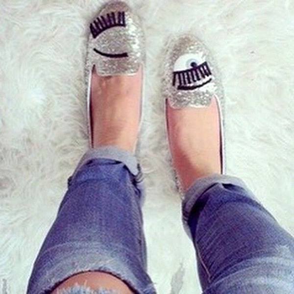 Chiara Ferragni Flirting Loafers silver24