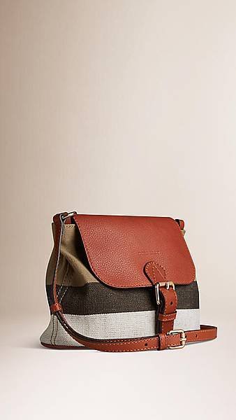 Burberry SMALL CANVAS CHECK AND LEATHER CROSSBODY BAG11