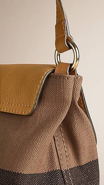 Burberry SMALL CANVAS CHECK AND LEATHER CROSSBODY BAG7