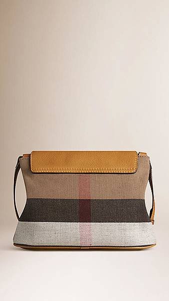 Burberry SMALL CANVAS CHECK AND LEATHER CROSSBODY BAG3