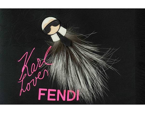 Fendi BLACK KARLITO SCARF4