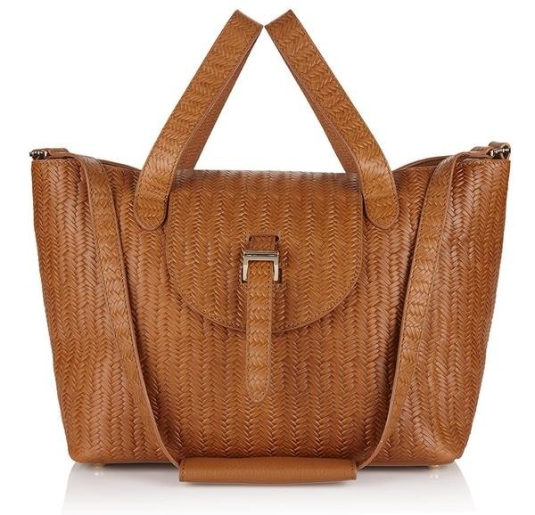 meli melo Woven leather thela bag Tan1