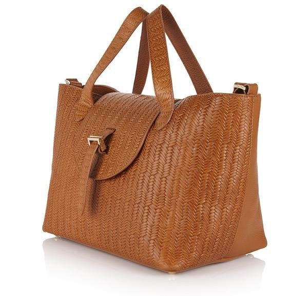 meli melo Woven leather thela bag Tan2