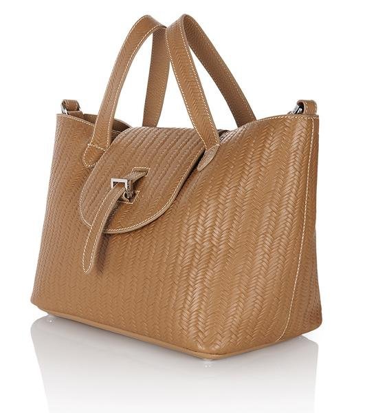 meli melo Woven leather thela bag2