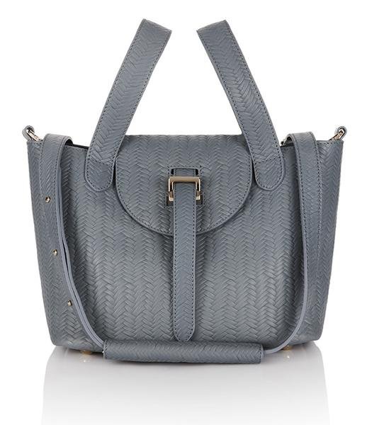 meli melo Woven leather mini thela bag blue heron1