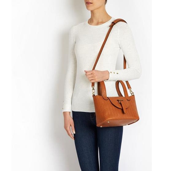 meli melo Woven leather mini thela bag tan5