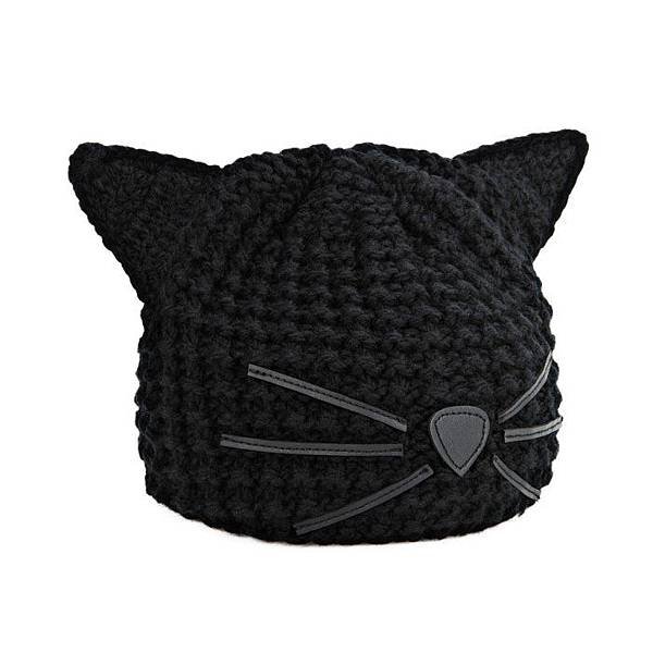 Knitted Cat Motif Hat5-1