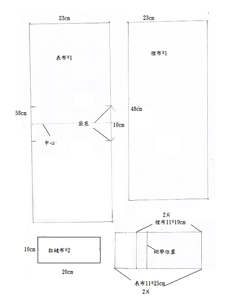 餐袋紙型