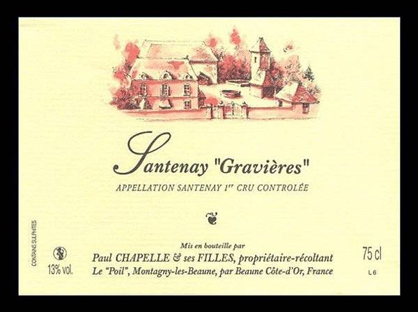 1987 Santenay 1er Cru Gravieres, Domaine Paul Chapelle