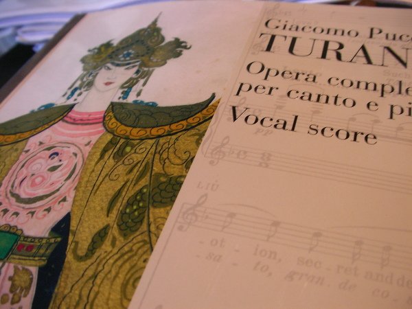 music score of Turandot 杜蘭朵的譜