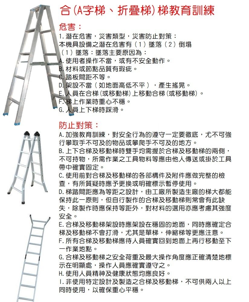 勞動部職業安全衛生署  在職教育訓練合(A字梯、折疊梯)梯教育訓練.jpg