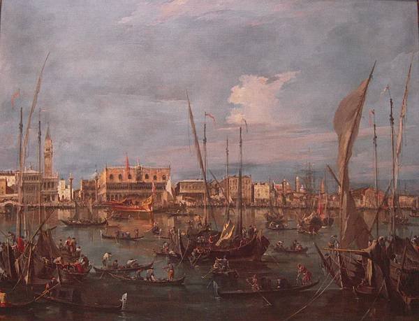 Francesco Guardi, Italian, Venice  「The Molo and the Riva degli Schiavoni from the Bacino di San Marco」,1760