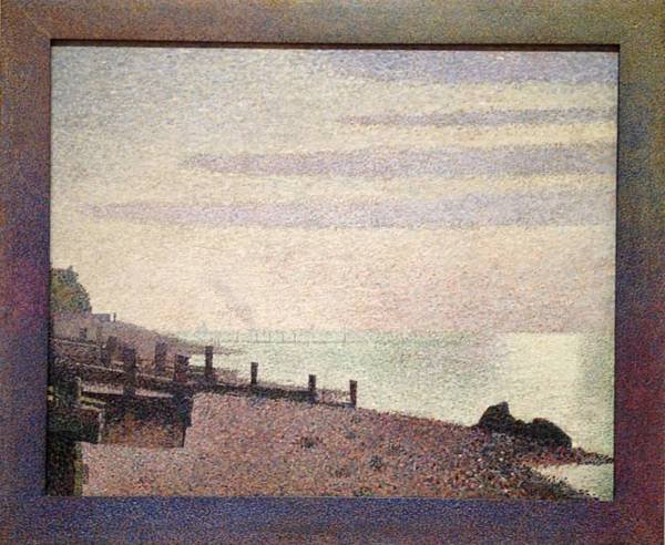 Georged-Pierre Seurat, Franch, 1859 - 1891 「Evening, Honfleur」, 1886