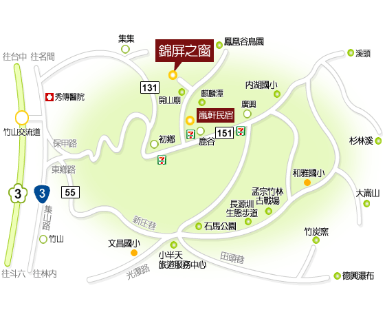 錦屏之窗路線圖