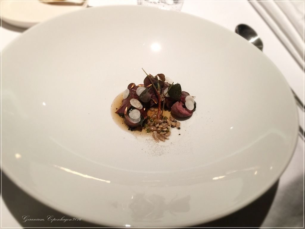 Geranium-41-Duck Heart, Jerusalem Artichoke, Sunflower Seed %26; Black Truffle.JPG