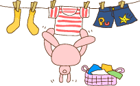 曬衣服.gif