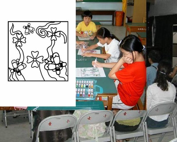 提供學童上色之原始圖槁-師生參與過程（士敏國小提供）.JPG