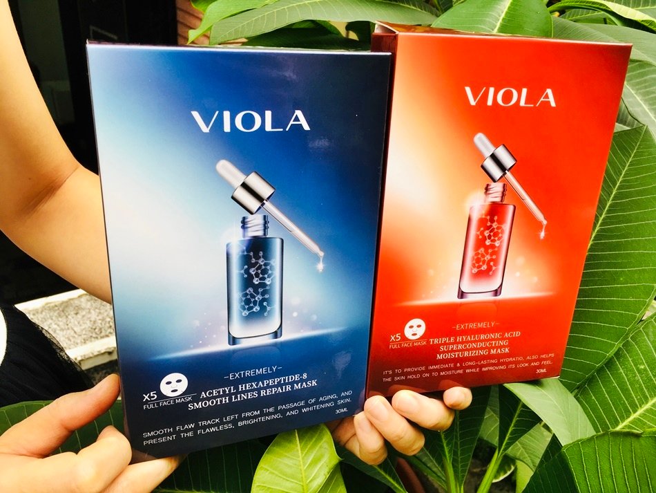 上班族最愛面膜│VIOLA 薇拉面膜MIT製造,三重玻尿酸超導水嫩與六胜肽撫紋修護面膜兩款面膜優質首選，頂級羽絲絨面膜無存在感伏貼,適合長期戴口罩，膚質狀況不穩定,運用小