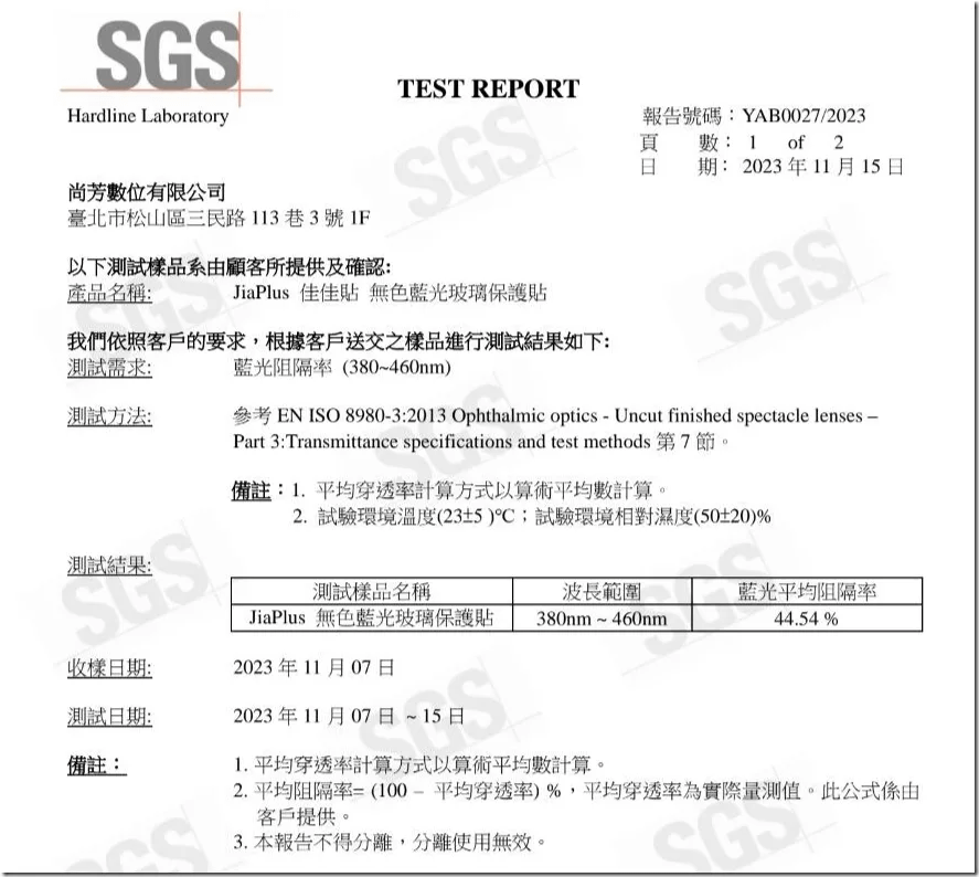 手機保護貼推薦JiaPlus佳佳貼無色藍光手機玻璃保護貼，降