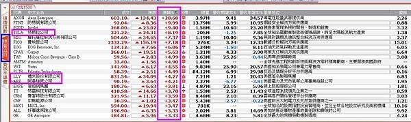 《美股》S&amp;P500成份股幅排行 TSLA 、LLY 、AE