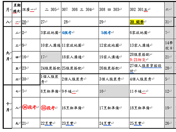 113-1家政教學進度表