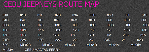 cebu jeepney map