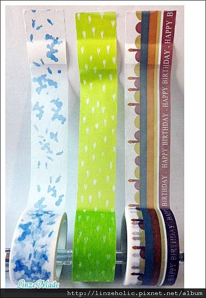 金音Funtape紙膠帶_藍色小魚、雨滴、巧克力蛋糕02