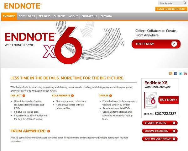 Endnote Homepage