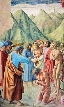 220px-Cappella_brancacci,_Battesimo_dei_neofiti_(restaurato),_Masaccio2