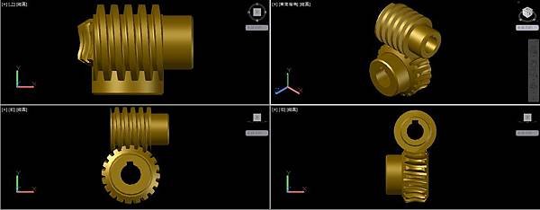 蝸桿&amp;蝸輪畫法15