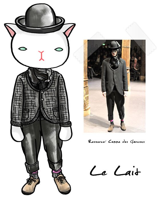 Le Lait,牛奶貓,Comme des Garçons,時尚,runway