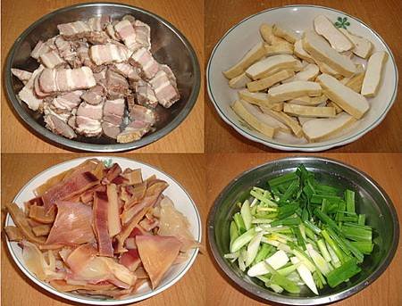 客家小炒材料