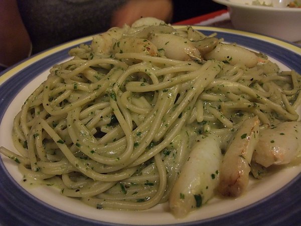 青醬蟹肉義大利麵