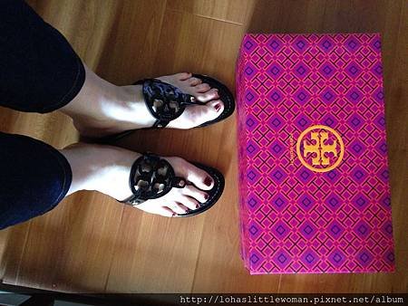 Tory Burch 經典黑色Logo 夾腳拖 