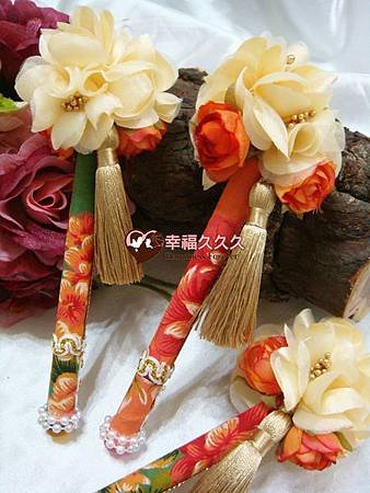 復古風牡丹花簽名筆