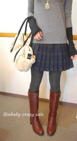 ☆BiN☆新年瘋狂折扣月＃２３日本製精選學院格紋裙.jpg