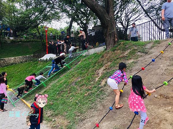 新北特色公園【中山公園】挑戰療癒森林裡的彩色水管滑梯+跑酷棧