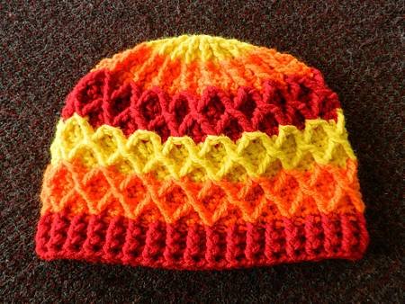 Mar132012 Lattice Hat - yellow orange red