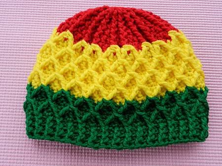 Mar172012 Lattice Hat - red yellow green