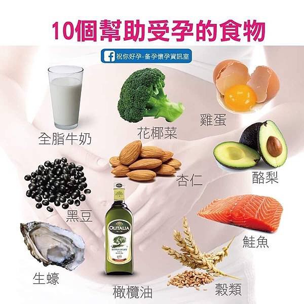 想懷孕10種助孕食物