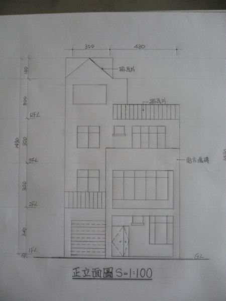 南向立面圖