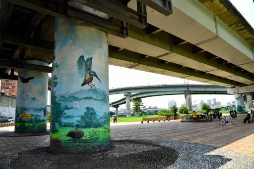 【台北市】古亭蜀葵花海,羅曼蒂克河濱公園婚紗廣場(淡水河右岸